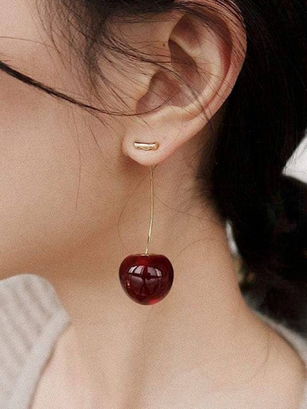 NWT Cherry Drop Earrings from Anthropologie